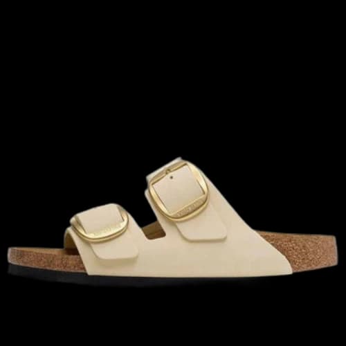 Birkenstock Arizona Big Buckle Nubuk Leather Narrow Fit 'Beige' (Women's)