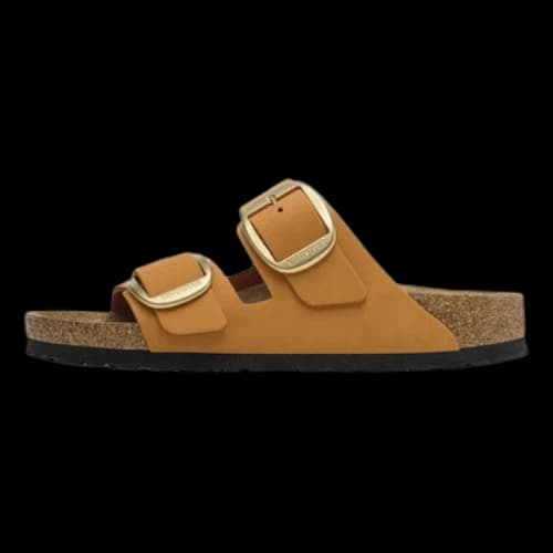 Birkenstock Arizona Big Buckle Nubuck Leather Narrow Fit Sandals 'Burnt Orange' (Women's)