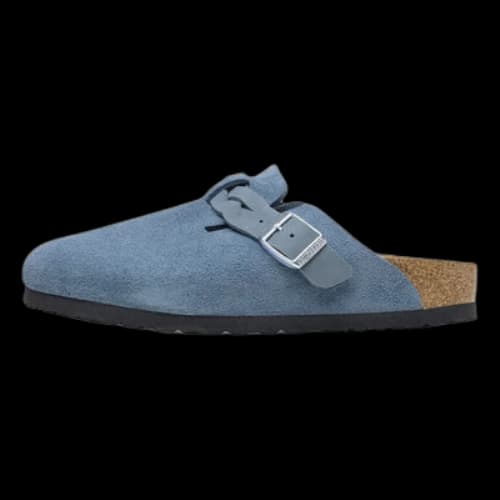 Birkenstock Boston Braided Suede Leather Narrow Fit Sandals 'Elemental Blue'