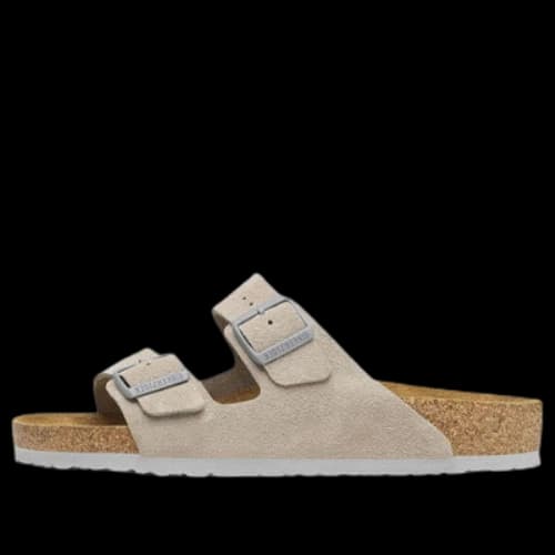 Birkenstock Arizona Suede Leather Sandals 'Stone Coin'