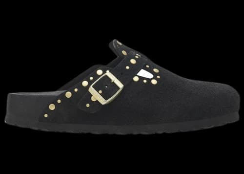Birkenstock Boston Rivets Suede Black