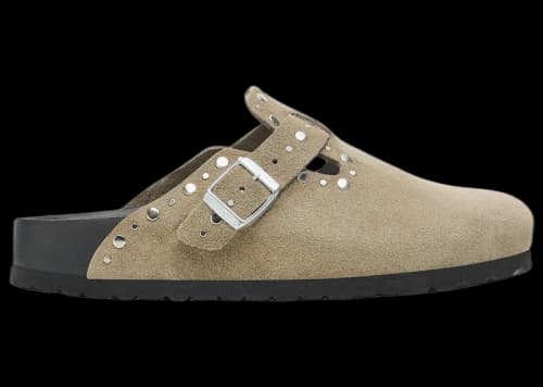 Birkenstock Boston Rivets Suede Taupe