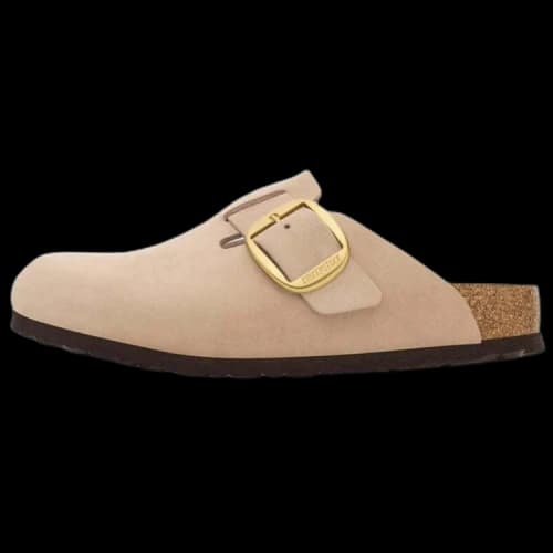 Birkenstock Boston Big Buckle Nubuck Narrow 'Sandcastle' (Women's)