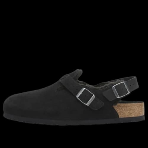 Birkenstock Tokio Shearling Suede 'Black'