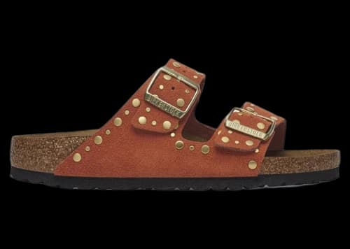 Birkenstock Arizona Rivets Suede Dark Rust