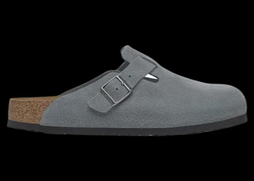 Birkenstock Boston Soft Footbed Suede Basalt Gray