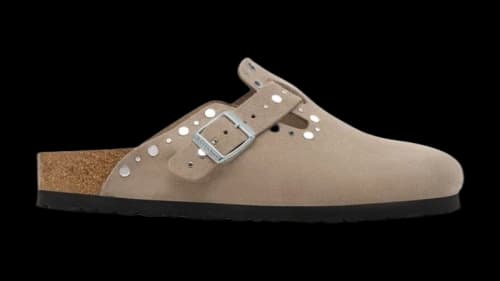Birkenstock Boston Rivets Suede Leather Taupe