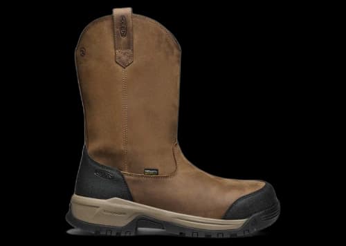 Keen Evanston Pull-On Waterproof Carbon Toe Boot Bison Black