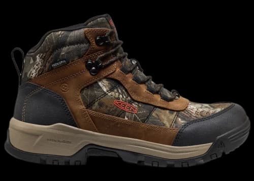 Keen Skokie Waterproof Soft Toe Work Boot Camo Black