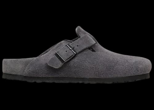 Birkenstock Boston Exquisite Suede Charcoal