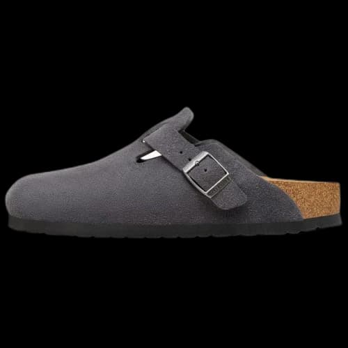 Birkenstock Boston Breathable Birkenstock Shoes Unisex Gray Regular Loose Fit