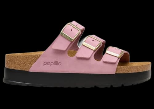 Birkenstock Florida Flex Platform Nubuck Leather Orchid