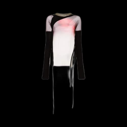 Ottolinger Mesh Wrap Long-Sleeve T-Shirt 'Black'