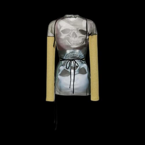 Ottolinger Mesh Skull Wrap Long-Sleeve 'Yellow'