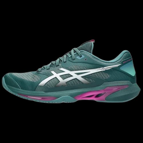 ASICS SOLUTION SPEED FF 4 Rebound Low top Tennis Shoes Men's Green Silver