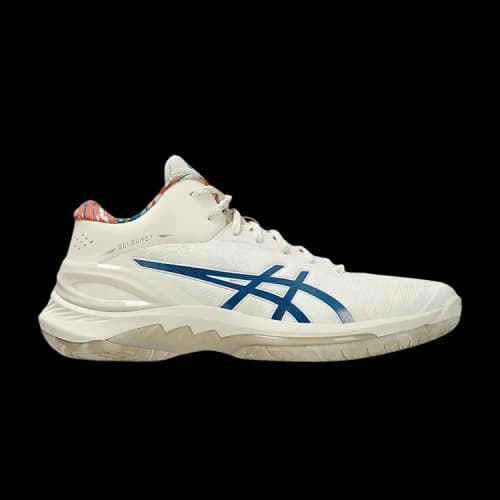 ASICS Gel Burst 28 Versatile Cushioning Slip Resistant Abrasion Resistant Mid top Basketball Shoes Men's Beige Blue