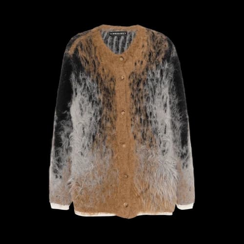Y/Project Hairy Gradient Cardigan 'Grey'