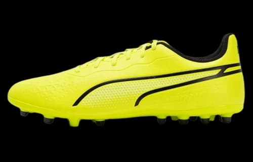 PUMA King Match MG Cleats 'Solar Yellow Black'