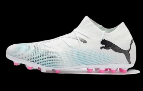 PUMA Future 7 Match MG Cleats 'White Blue Pink'
