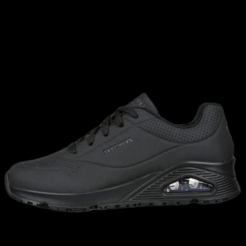 Skechers Uno Low Tops Athleisure Casual Sports Shoe Black (Women's)