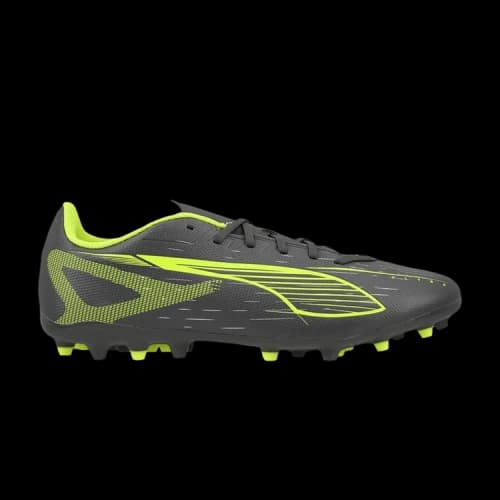 PUMA Ultra 5 Play Comfortable MG Multi Ground Abrasion Resistant Soccer Shoes Unisex Silver Yellow