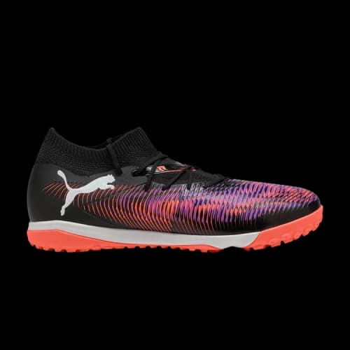 PUMA FUTURE 8 MATCH TT Turf Abrasion Resistant Soccer Shoes Unisex Black White Red