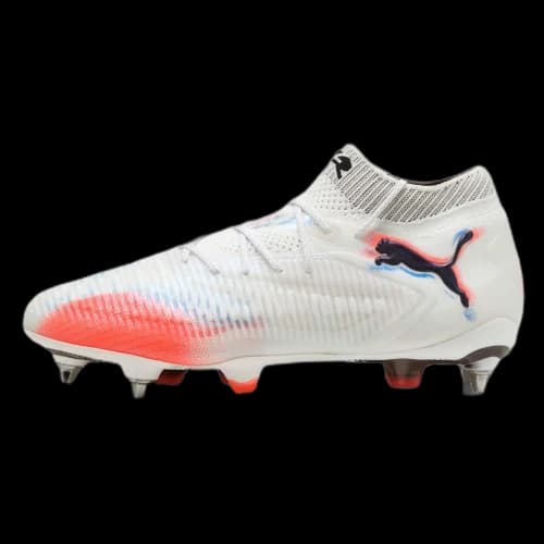 PUMA Future 8 Ultimate Soft Ground Soccer Shoes Unisex White Red