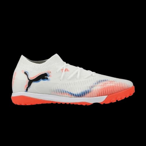 PUMA FUTURE 8 MATCH Abrasion Resistant Soccer Shoes Unisex White Red