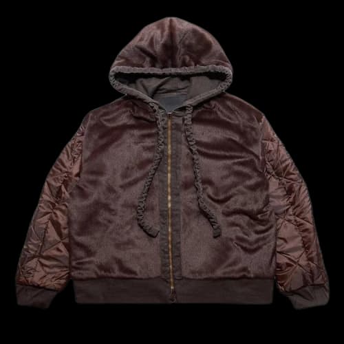 Ottolinger Reversible Furry Denim Jacket 'Brown'