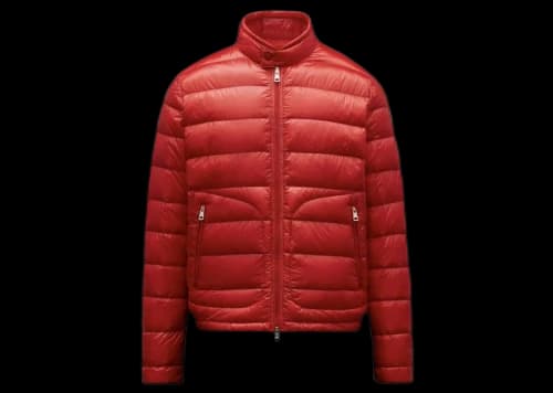 Moncler Acorus Short Down Jacket Chili Red