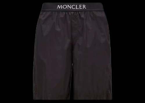 Moncler Plain Logo Swim Shorts Black