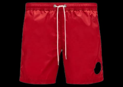 Moncler Drawcord Swim Shorts Scarlet Red