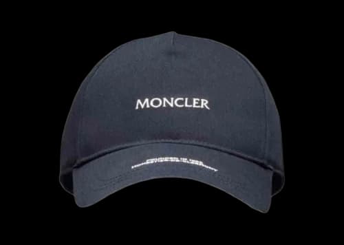 Moncler Logo Embroidered Baseball Cap Night Blue