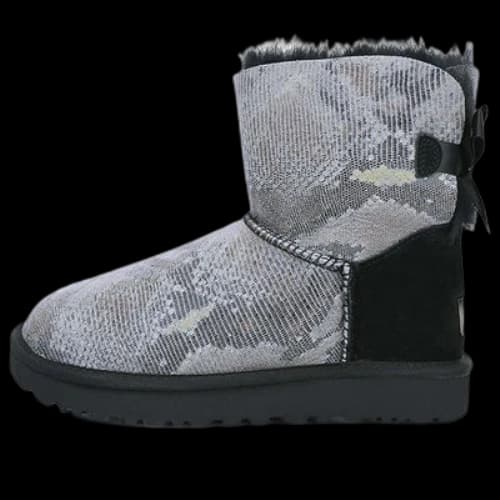 UGG Mini Bailey Bow Snake 'Black Grey' (Women's)