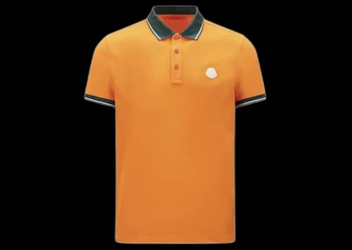 Moncler Logo Poloshirt Orange/Green