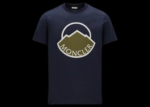 Moncler Mountain Logo T-shirt Navy Blue