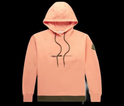 Moncler Zip Pocket Hoodie Orange