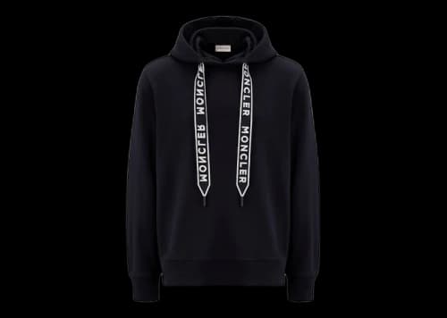Moncler Fleece Hoodie Navy Blue