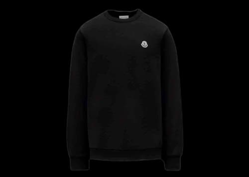 Moncler Logo Patch Sweatshirt Black