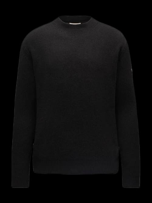 Moncler Wool and Cashmere Knit Sweater Black