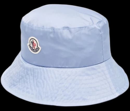 Moncler Logo Patch Bucket Hat Blue