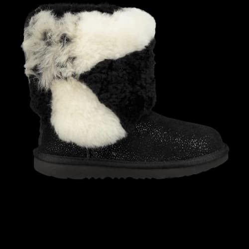 UGG Classic Short Patchwork Fluff Boot Toddler 'Black'