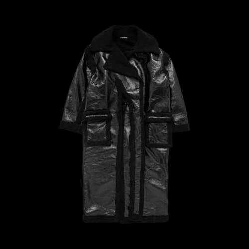 Ottolinger Shearling Oversize Split Coat 'Black'