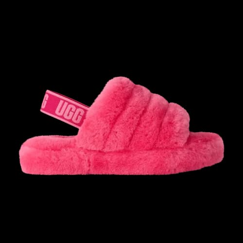 UGG Fluff Yeah Slide Deep Coral Sachet Pink (Kids)