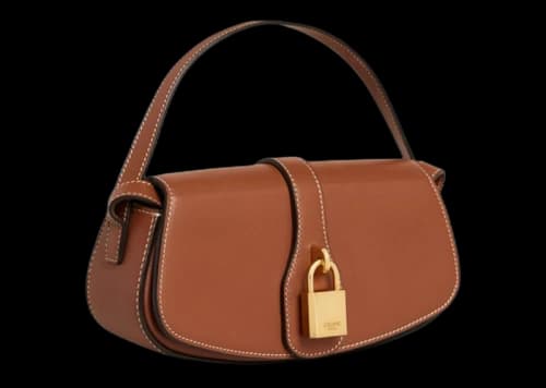 Celine Tabou Clutch On Strap Tan