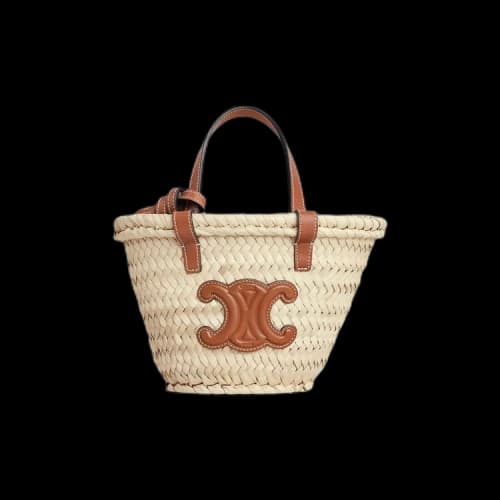 CELINE Mini Triomphe Tote Bag 'Natur'