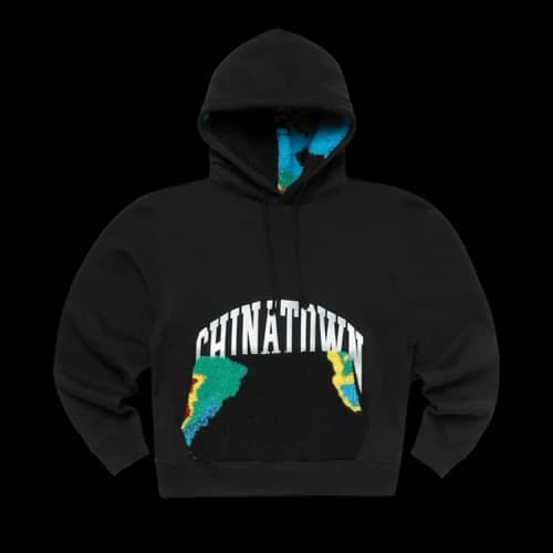 Chinatown Market Map Sherpa Reworked Hoodie 'Black'