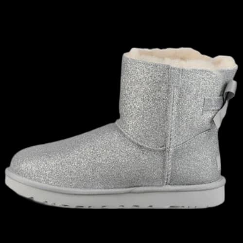 UGG Mini Bailey Bow Sparkle 'Silver' (Women's)