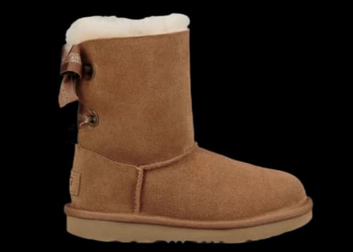 UGG Bailey Bow II Boot Customizable Ribbon Chestnut (Kids)