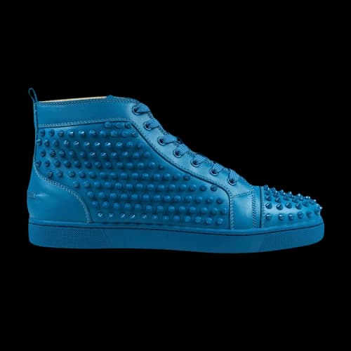 Christian Louboutin Louis Flat Calf Spikes 'Ocean'